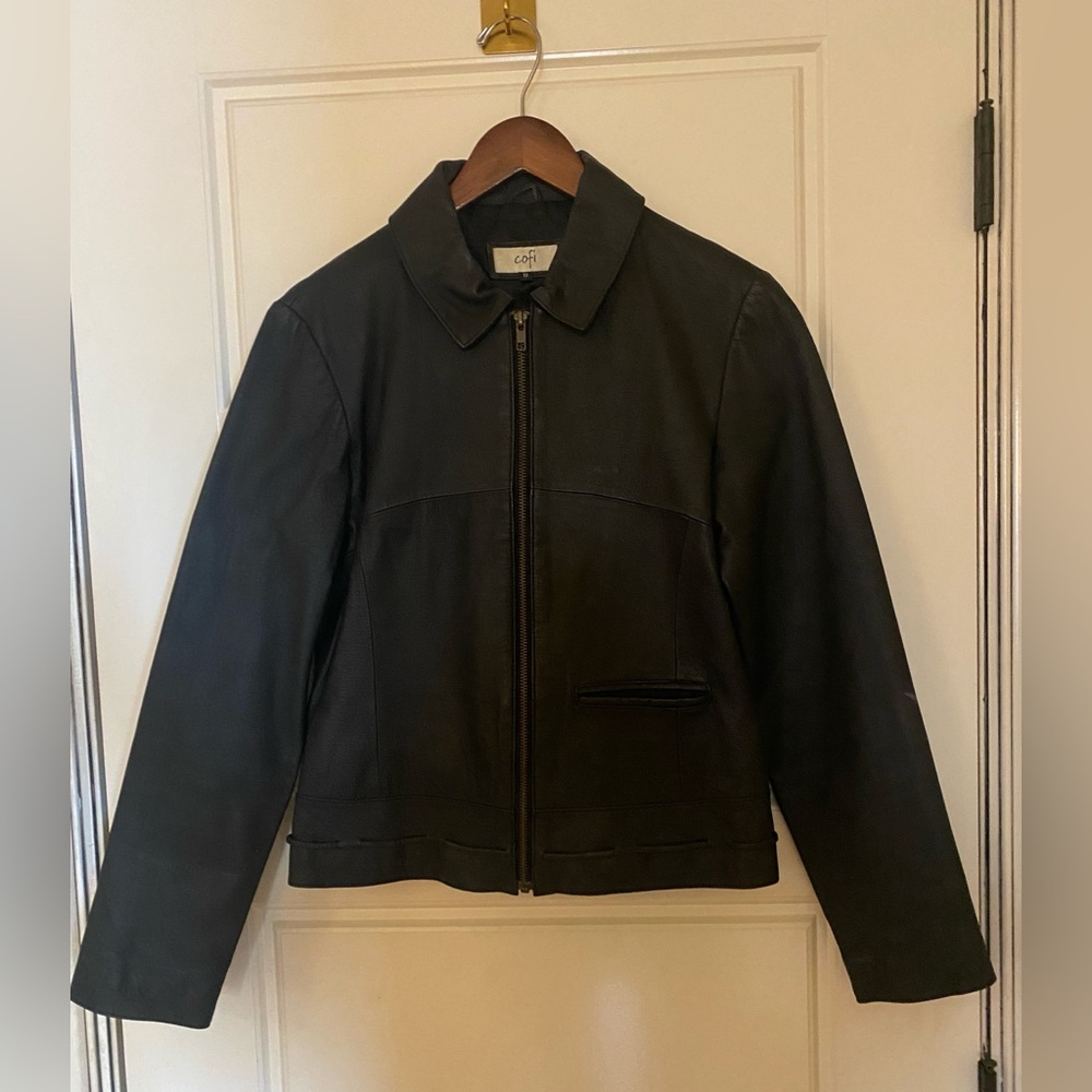 Black Women's leather Jacket size s/m